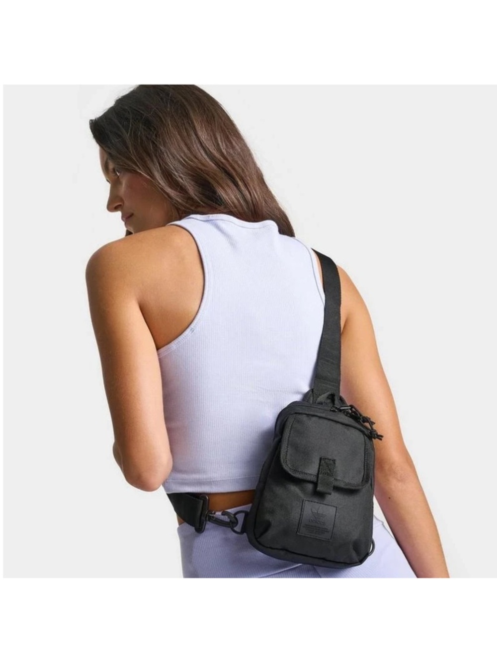 NEW adidas Original Utility Mini Sling Bag Unisex IU9313 Black/Night Grey - Picture 3 of 16